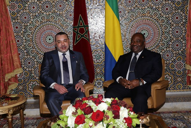 King Mohammed VI with Gabonese president Ali Bongo.