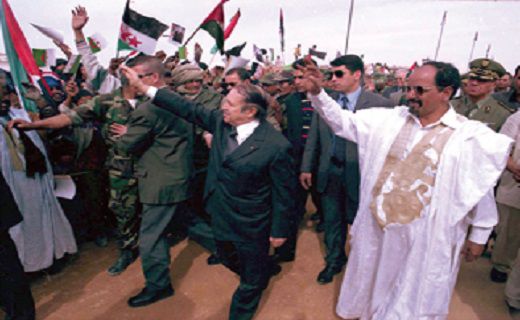 Algerian President Abdelaziz Bouteflika and Polisario's former leader Mohamed Abdelaziz Marrakchi
