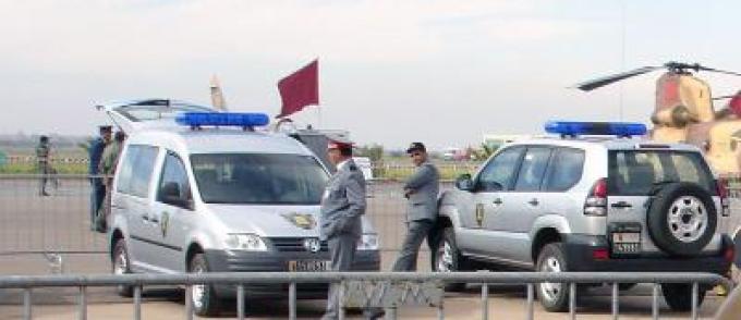 Moroccan gendarmerie patrolling the borders with Algeria.