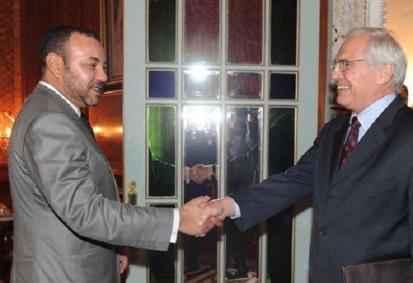 Christopher Ross Greeting King Mohammed VI of Morocco.