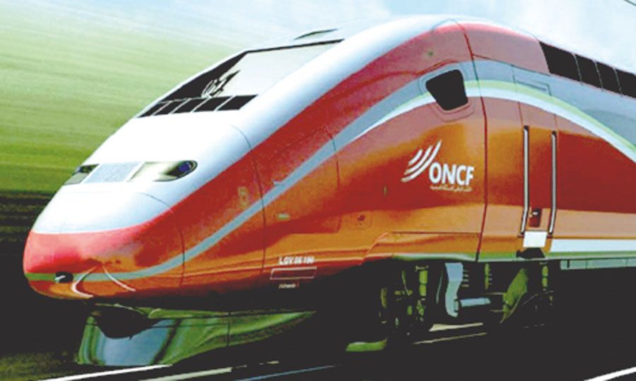 Moroccan high speed train. image for illustration purposes only.