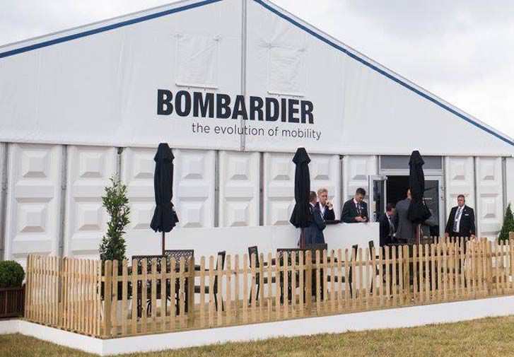 Bombardier stand at the Farnborough Air Show. Image for illustration purposes only.