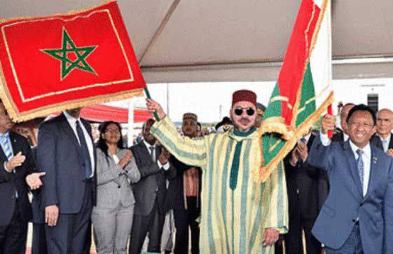 King Mohammed VI and inaugurating the 