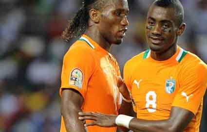 Didier Drogba and Salamon Kalou. Image from archive.